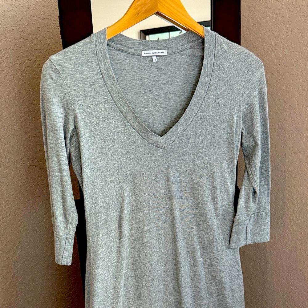 Michael Stars Heather Gray V-Neck tee-dress Size 1